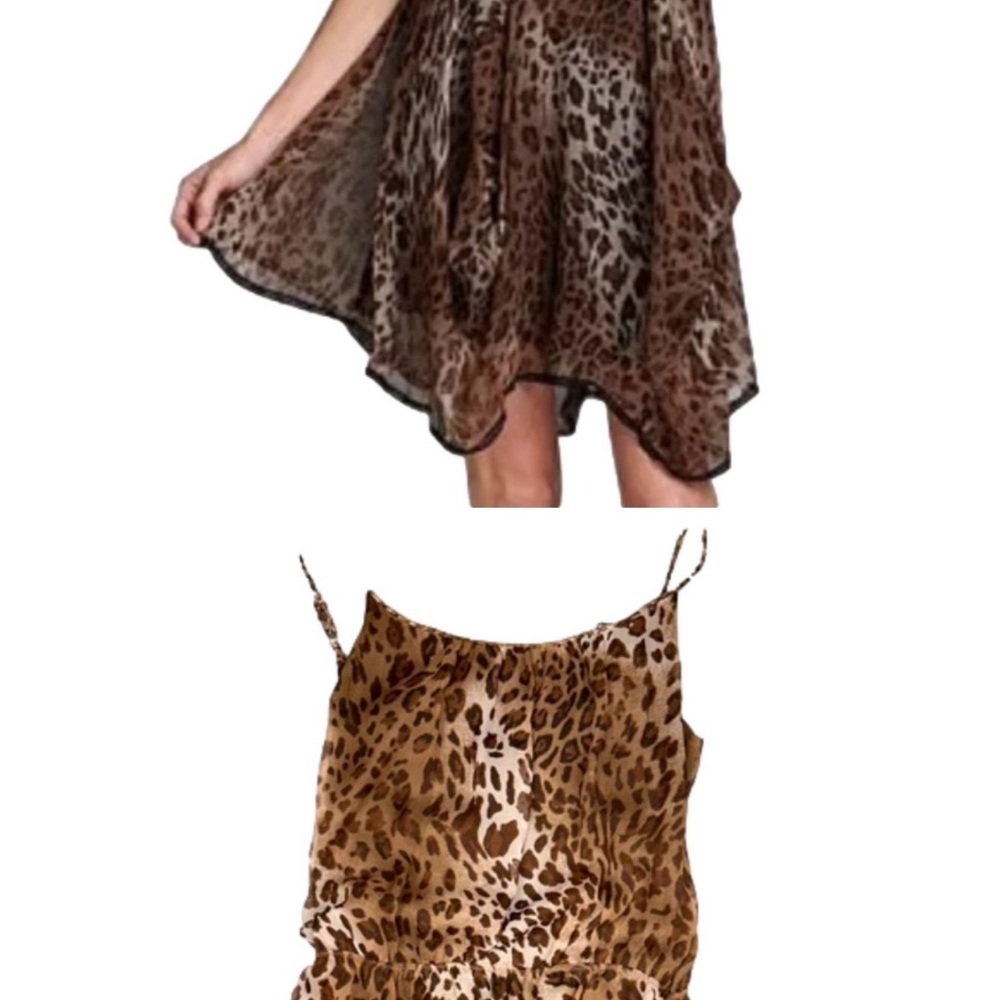 Matty M size xs animal print dress 100% silk